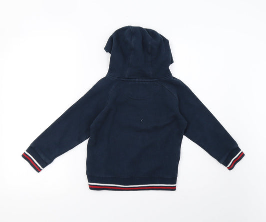 Preworn Boys Blue Pullover Hoodie Size 5-6 Years