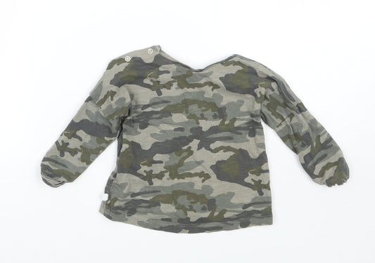 NEXT Baby Green Camouflage Basic T-Shirt Size 6-9 Months