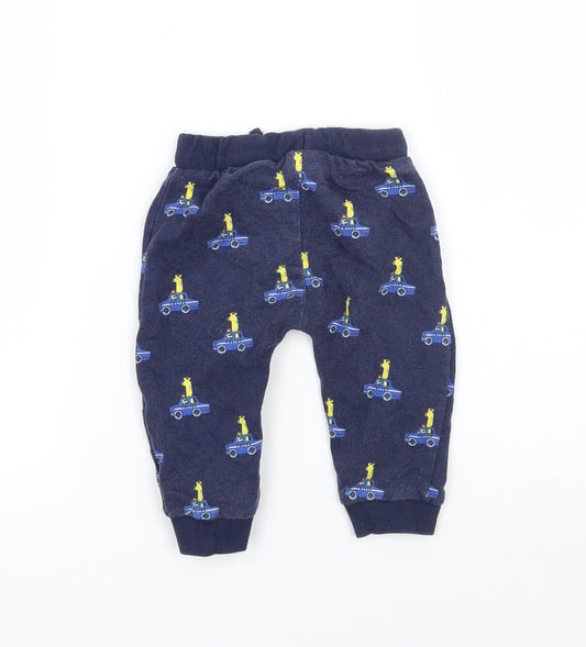 Bluezoo Baby Blue Geometric Sweatpants Trousers Size 6-9 Months