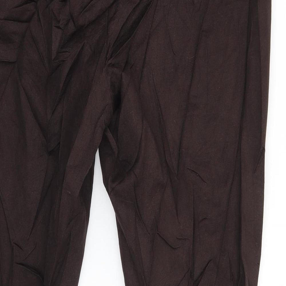 Womens UK Size 14 Marks and Spencer Regular Fit Brown Trousers