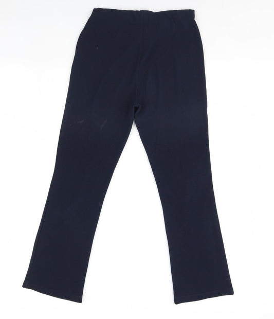 Womens UK Size 10 Preworn Regular Fit Blue Trousers