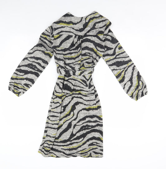 Bellambia Womens Grey Animal Print Mini Size S - Shoulder Pads