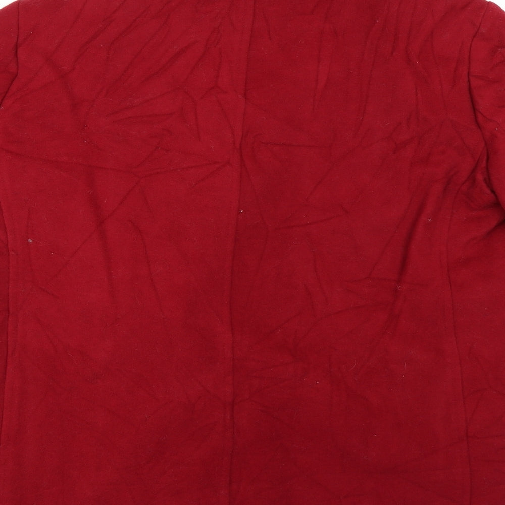 Womens UK Size 12 Marks and Spencer Red Pea Coat