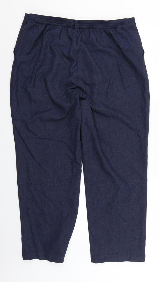 Womens UK Size 16 Marks and Spencer Regular Fit Blue Trousers