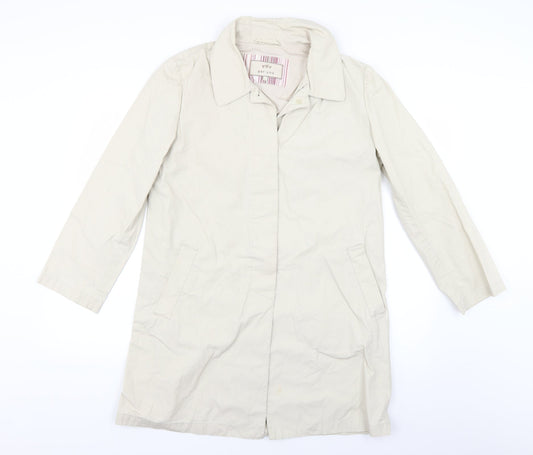 Per Una Womens Beige Overcoat Coat Size S