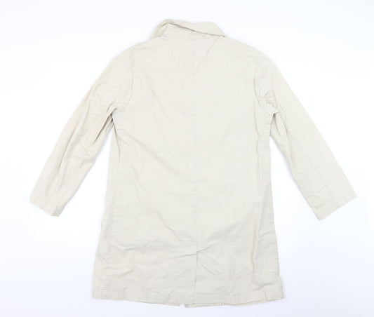 Per Una Womens Beige Overcoat Coat Size S