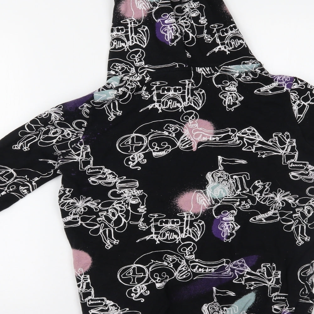 H&M Womens Multicoloured Pullover Hoodie Size 6