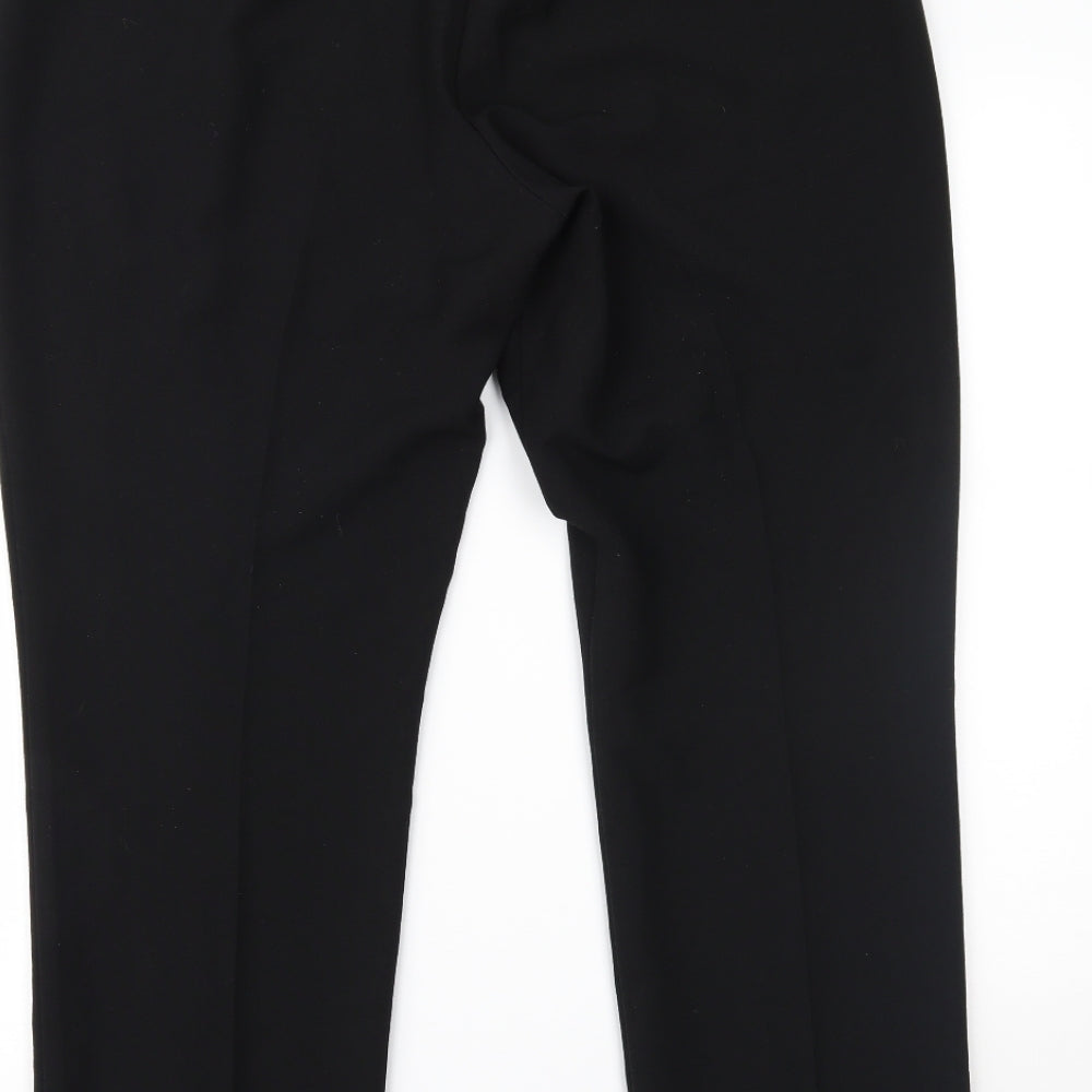 Womens UK Size 16 Classic Regular Fit Black Trousers