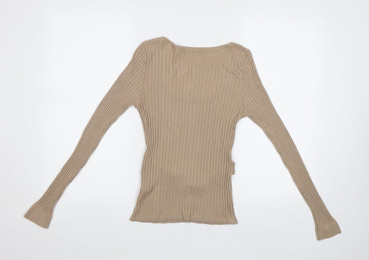 Womens UK Size 12 Very Beige Pullover Jumper