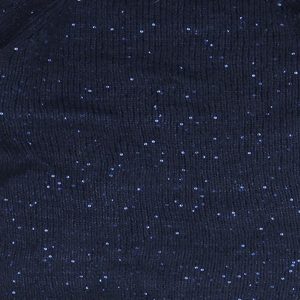 Womens UK Size L Knitwear Blue Pullover Jumper