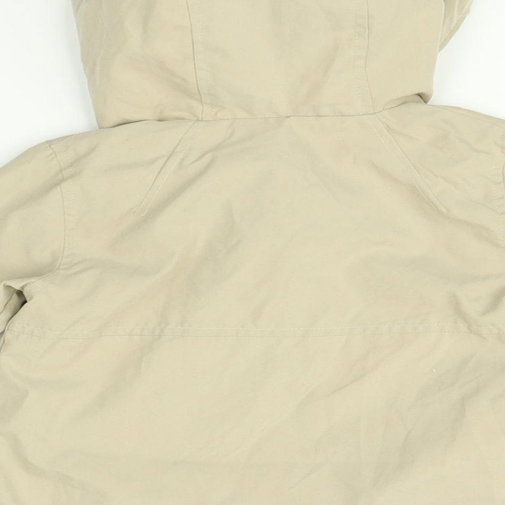 Brand and care label for Le Redoute girls’ beige coat, size 2, years