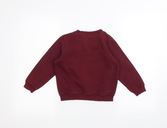 school wear Boys Red Pullover Jumper Size 5 Years