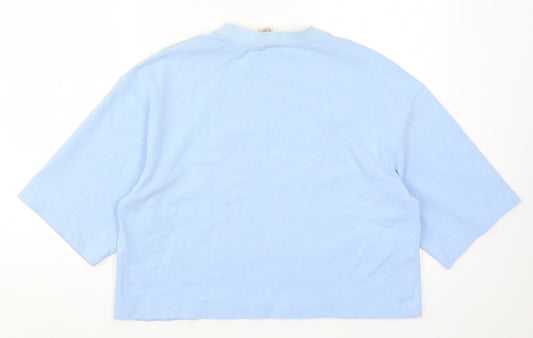 Womens UK Size XS H&M Blue Basic T-Shirt