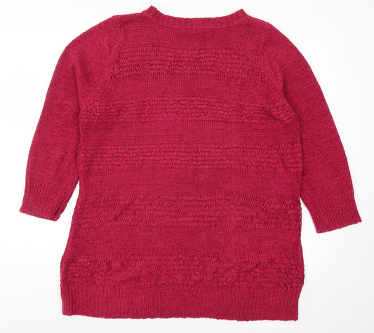 Savoir Womens Pink Knit Pullover Jumper Size 18