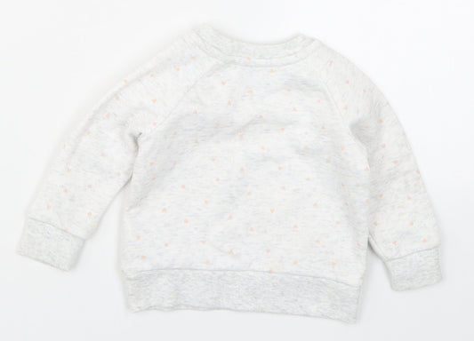 Primark Girls Grey Basic T-Shirt Size 3-6 Months - Zebra