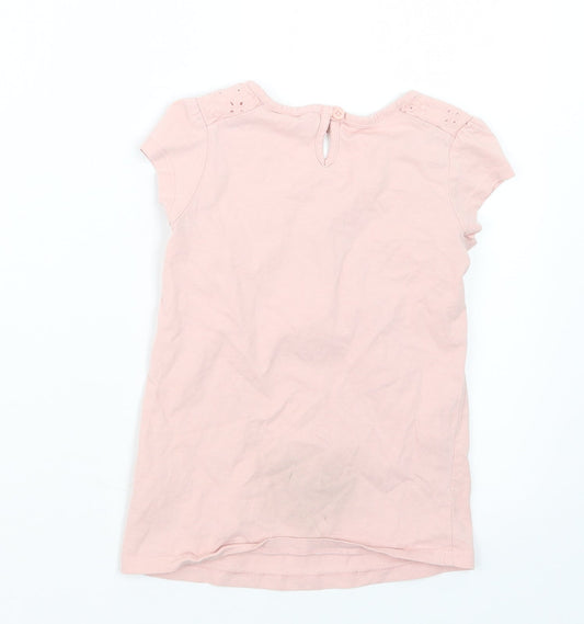 NEXT Girls Pink Basic Blouse Size 5 Years