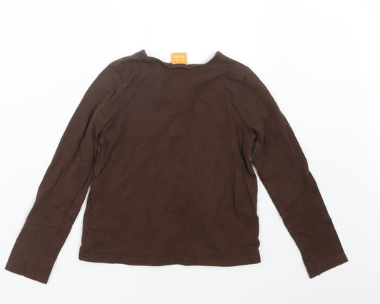 MINIMODE Girls Brown Basic T-Shirt Size 5-6 Years