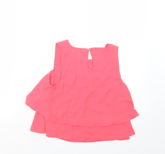 Candy Couture Girls Pink Basic Blouse Size 10-11 Years