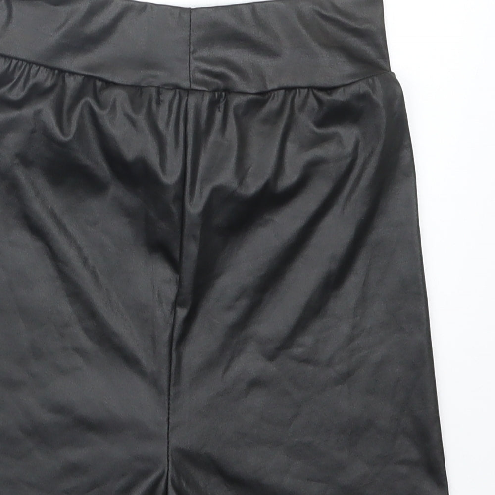 PRETTYLITTLETHING Womens Black Boyfriend Shorts Size 10