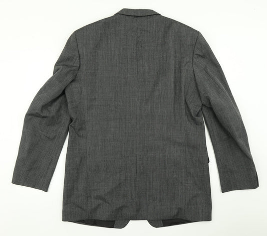 Mens UK Size 40 Preworn Regular Grey Suit Jacket