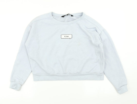 915 Generation Girls Black Pullover Sweatshirt Size 12-13 Years - cropped