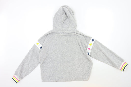 Marks and Spencer Girls Grey Pullover Hoodie Size 14 Years