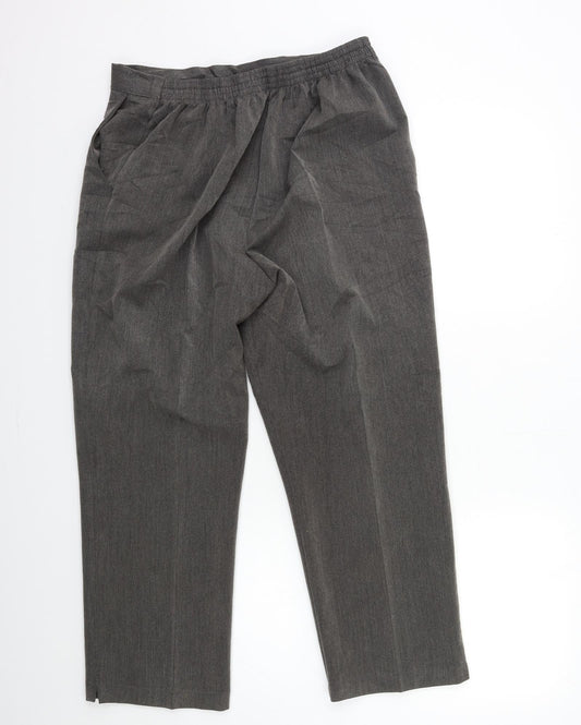 Womens UK Size 18 Preworn Regular Fit Grey Trousers