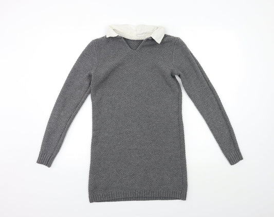 Atmosphere Womens Grey Knit Jumper Dress Size 8