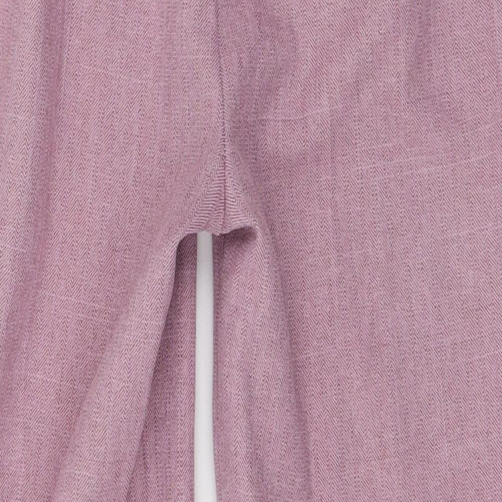 Womens UK Size 8 Preworn Regular Fit Pink Trousers