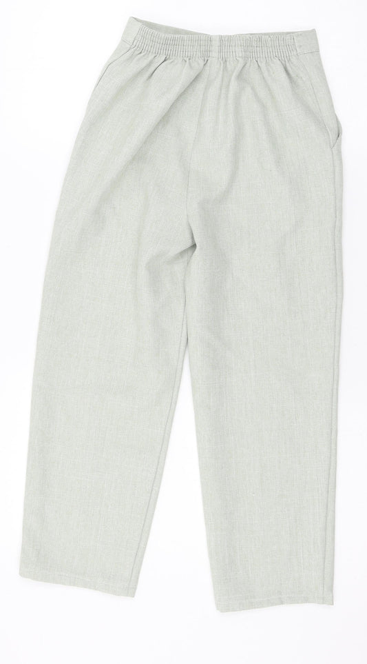 Prwrn Womens Green Cropped Trousers Size 8 L22 in