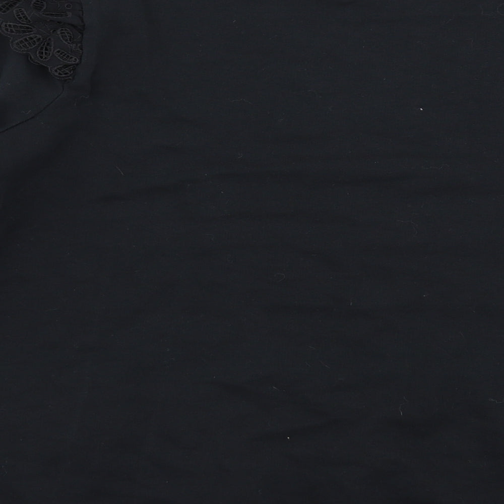 Asda George Womens Black Floral  Pullover Jumper Size M