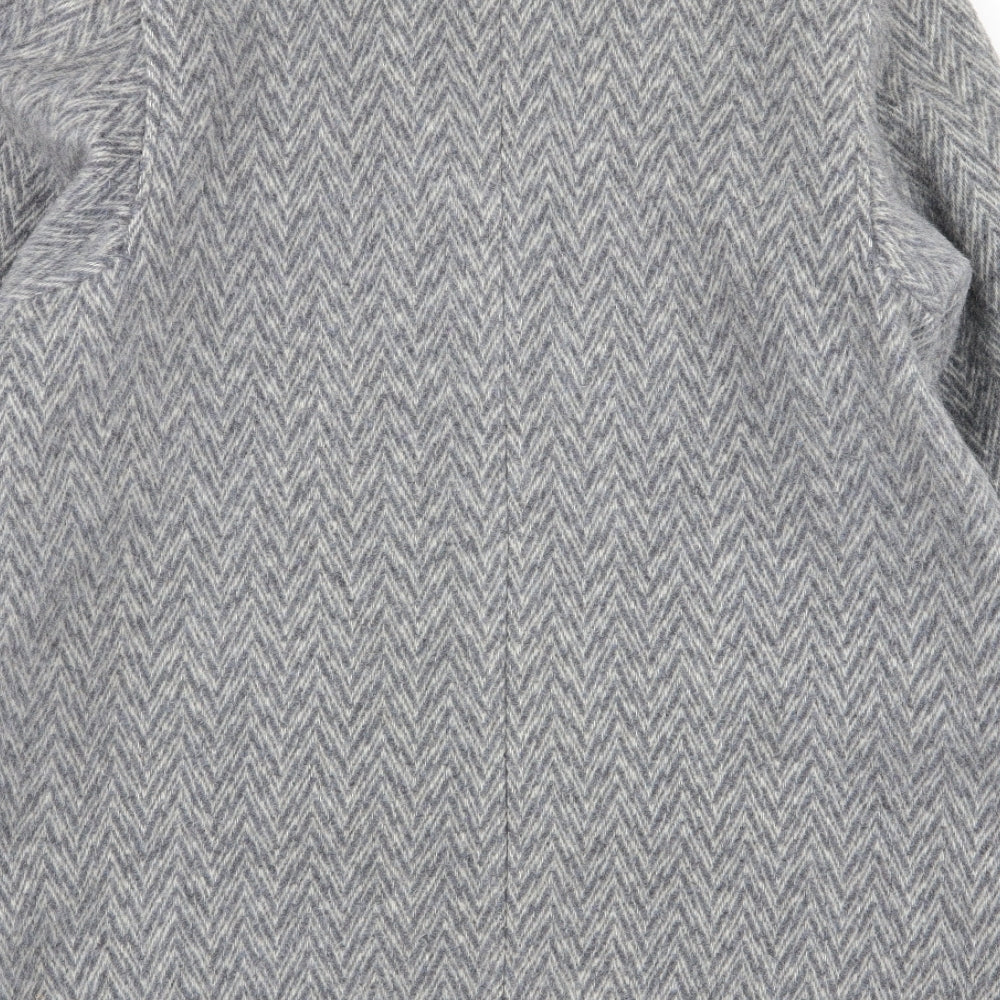 Womens UK Size 16 Preworn Grey Overcoat