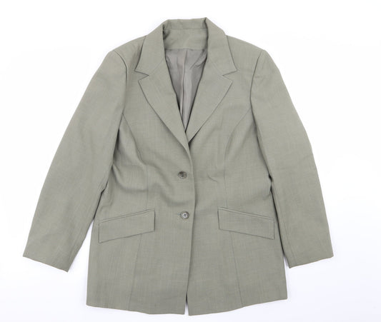 Womens UK Size 16 Berkertex Regular Green Blazer
