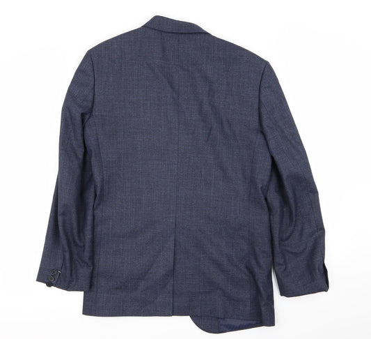 Mens UK Size S Cedar Wood State Regular Blue Suit Jacket