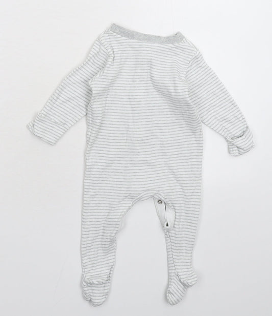 Marks and Spencer Baby White Striped Babygrow One-Piece Size 3-6 Months