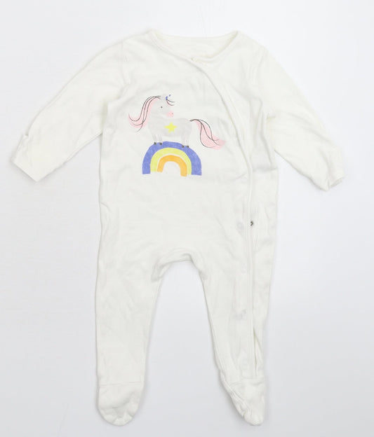 Marks and Spencer Baby White Babygrow One-Piece Size 3-6 Months