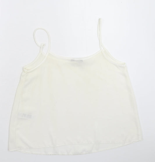 Womens UK Size 14 New Look White Basic Tank