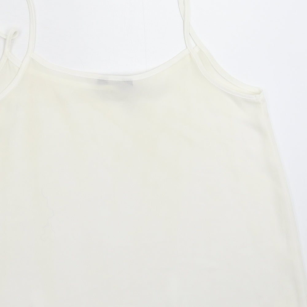 Womens UK Size 14 New Look White Basic Tank