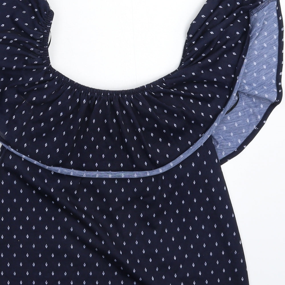 Womens UK Size XS H&M Blue Basic T-Shirt