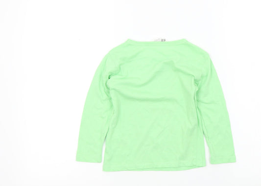 H&M Boys Green Colourblock Basic T-Shirt Size 2-3 Years - dinasour