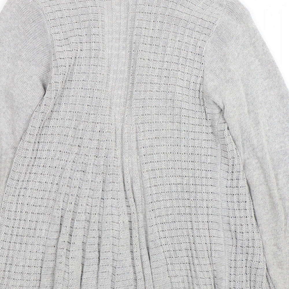 Womens UK Size L Pura Moda Grey Cardigan Jumper