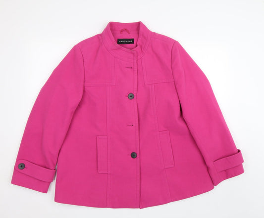 Warehouse Womens Pink Overcoat Coat Size 14