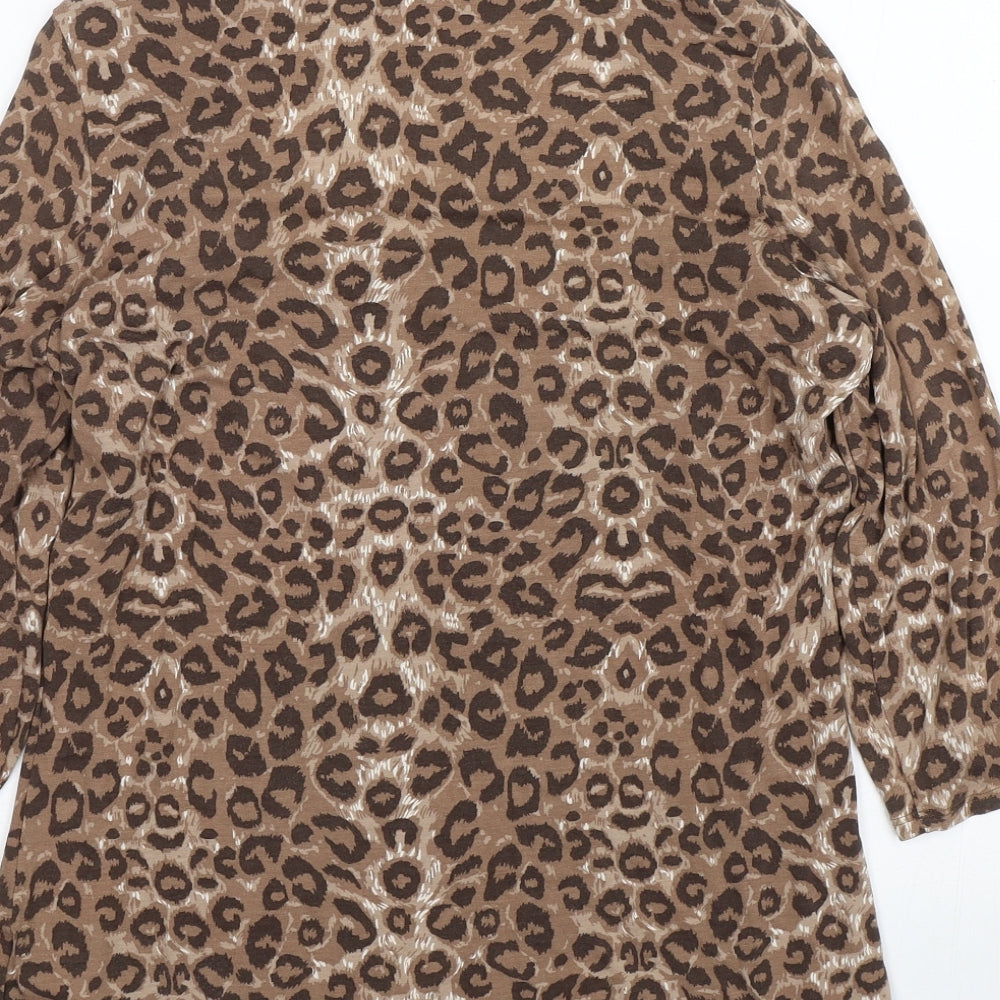 Womens UK Size 18 M&S Brown Basic T-Shirt