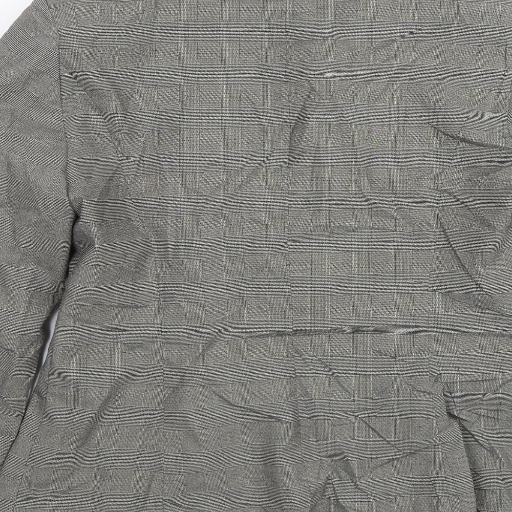 TU Womens Grey Check Jacket Suit Size 12