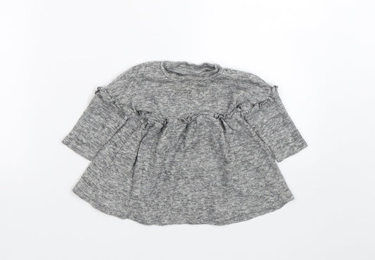 NEXT Girls Grey T-Shirt Dress Size 3-6 Months