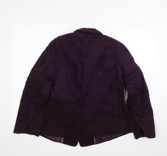 Womens UK Size 16 M&S Purple Overcoat