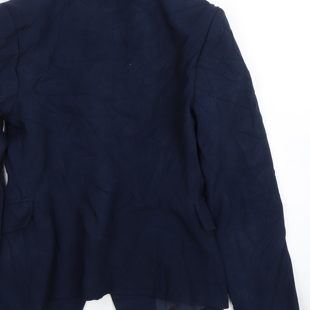 Mango Womens Blue Jacket Suit Size S