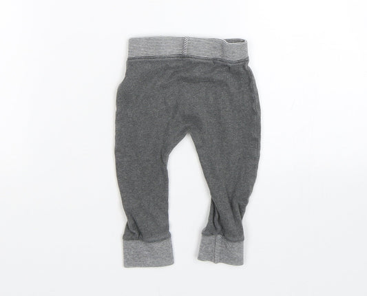 George Boys Grey Striped Sweatpants Trousers Size 6-9 Months