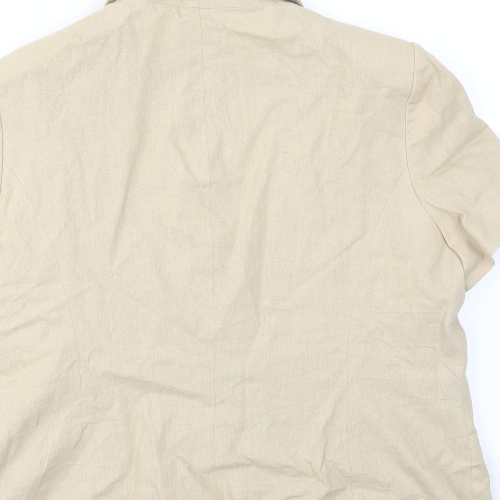 BHS Womens Beige Jacket Blazer Size 20