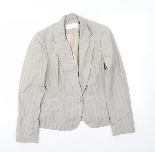 Womens UK Size 12 AMARANTO Regular Beige Blazer